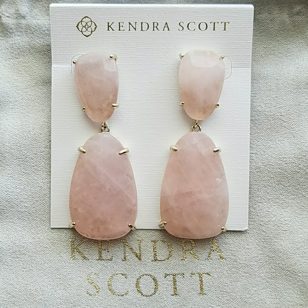 Kendra Scott rose gold Katie earrings